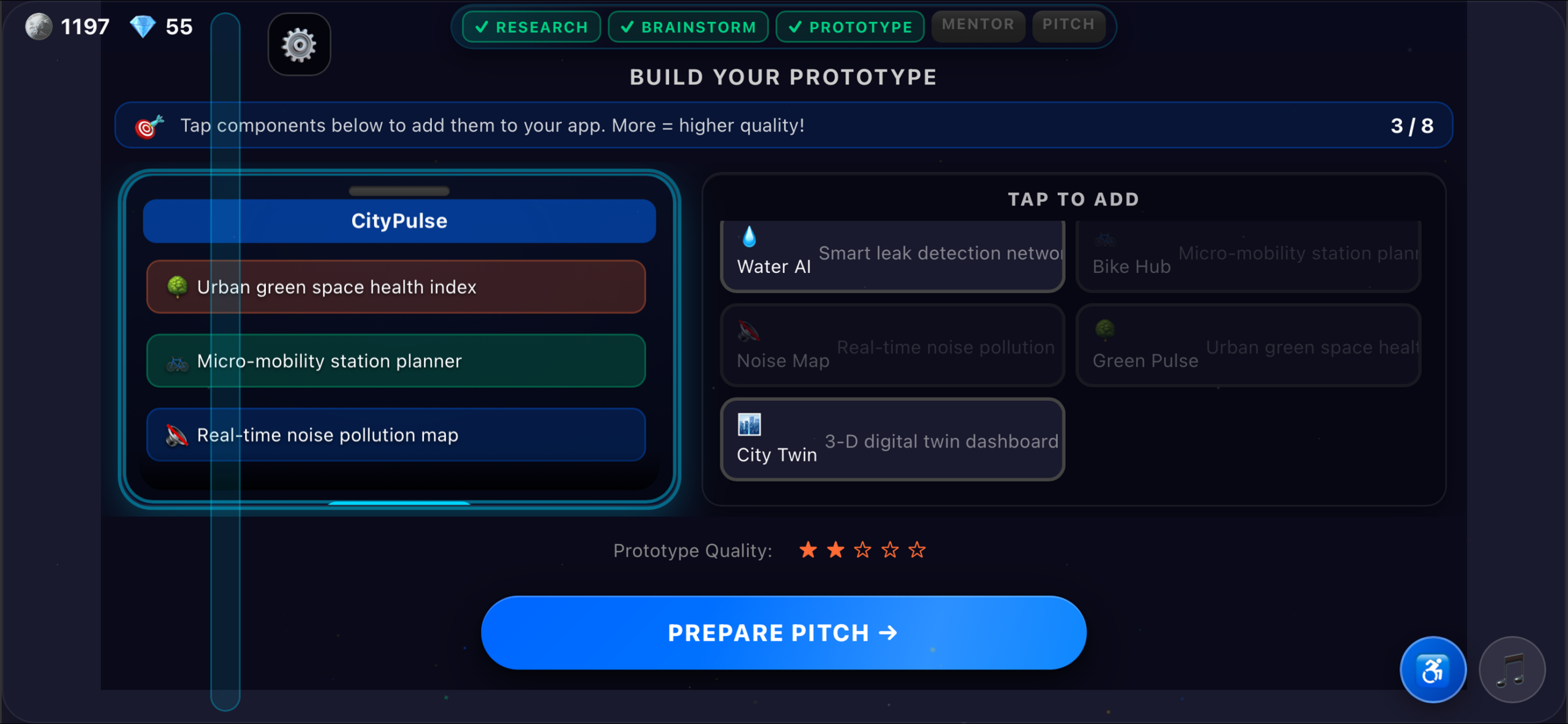 EUREKA! CityPulse — AI Urban Analytics Platform with 89% innovation potential